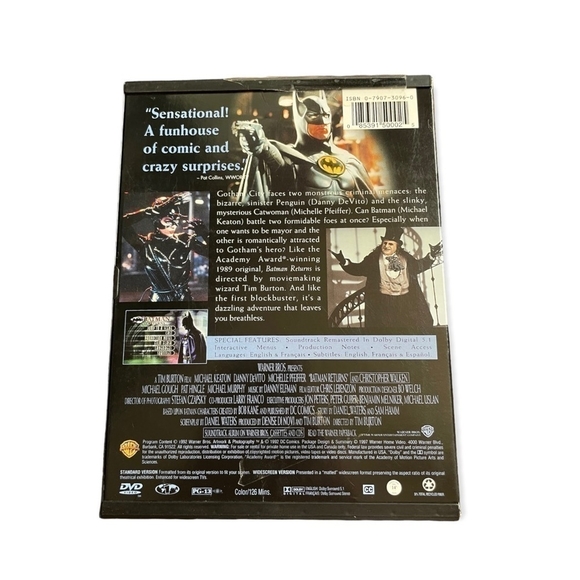 Batman Returns Blu-Ray DVD Movie - Picture 2 of 2
